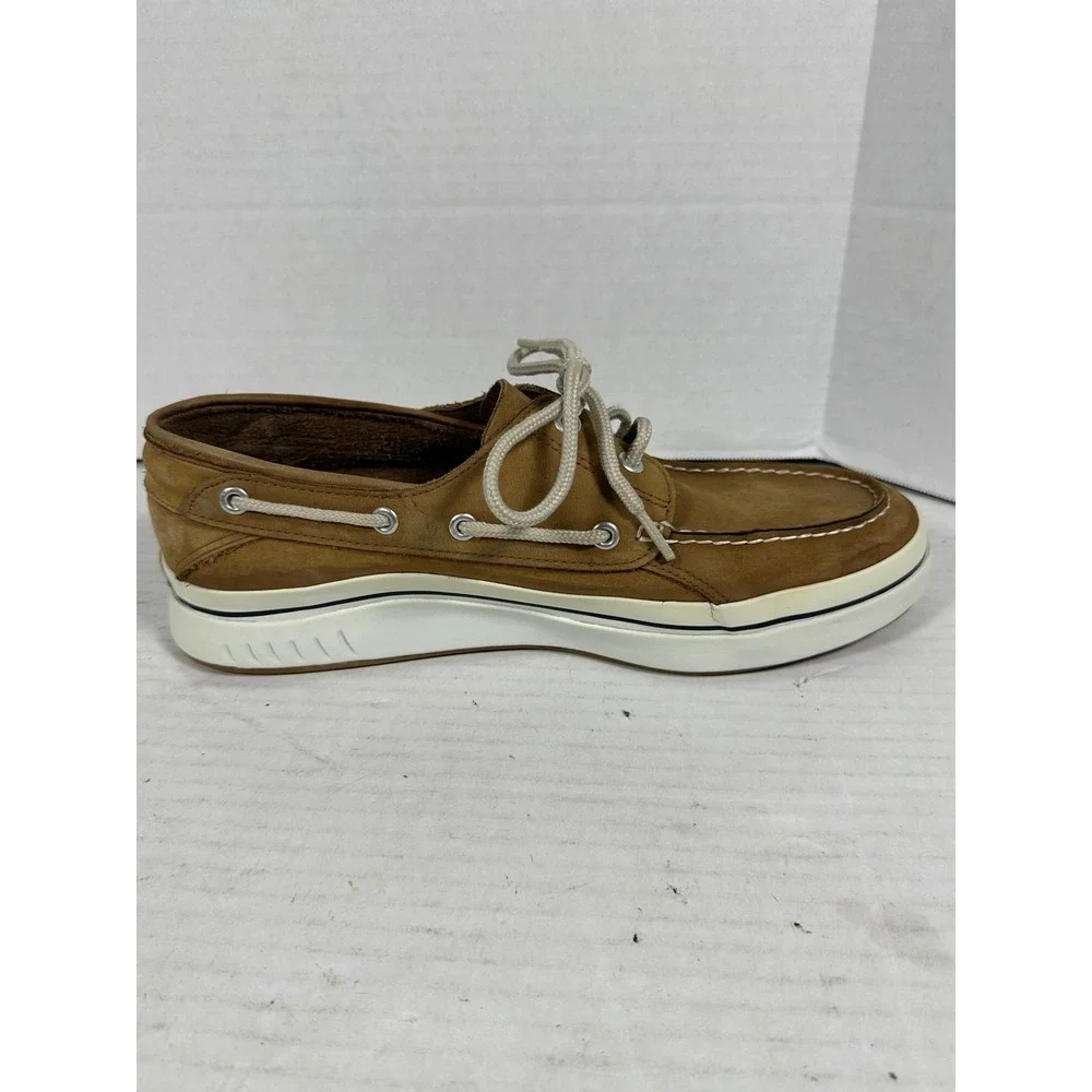 Sperry Top-Sider Mens 11M Tan Leather Boat Shoes Moc Toe Loafers 0884130 D3-CH17